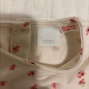 Zara Floral Cream Dress